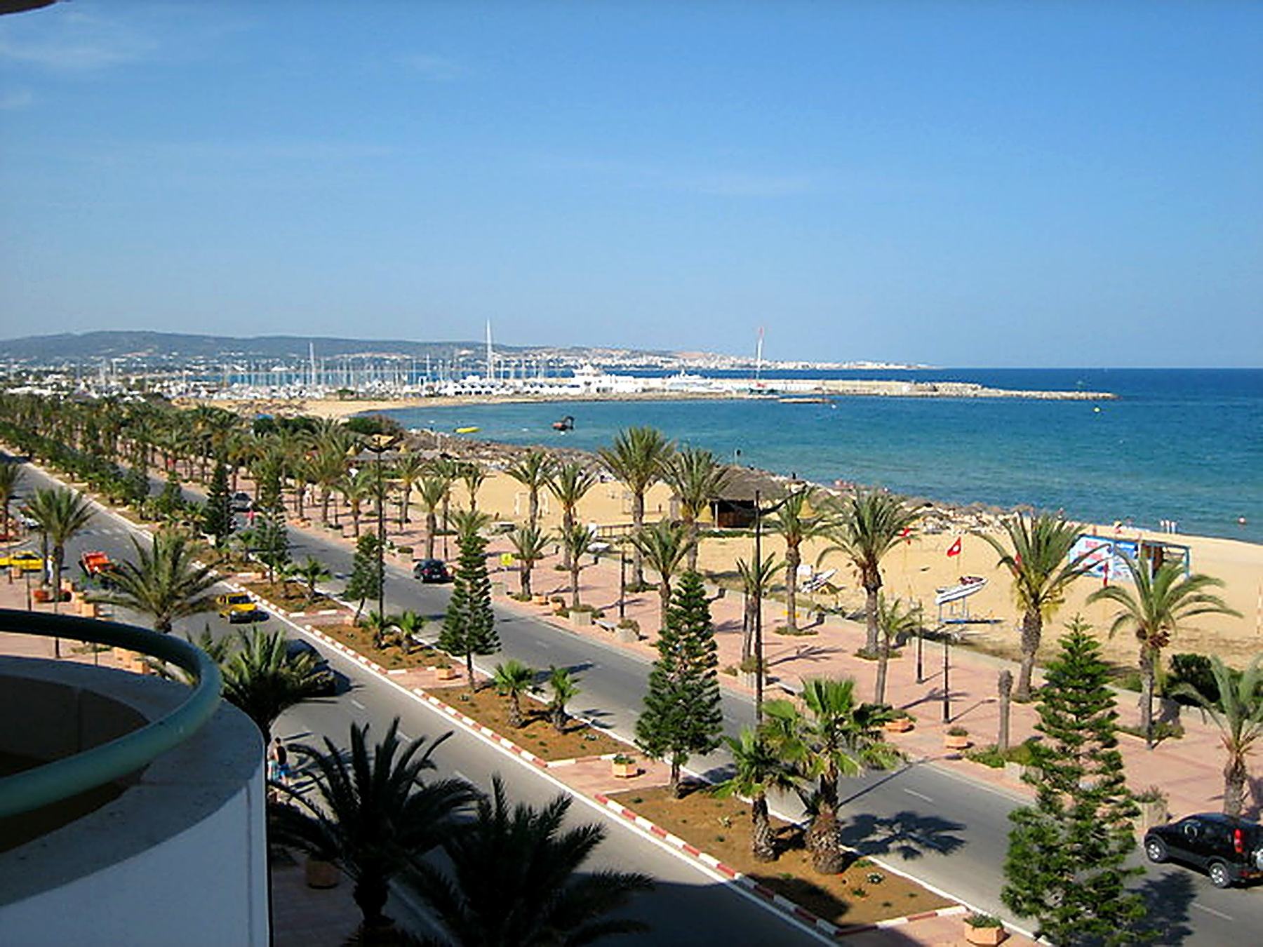 Panoramic view of the Hammamet coastline